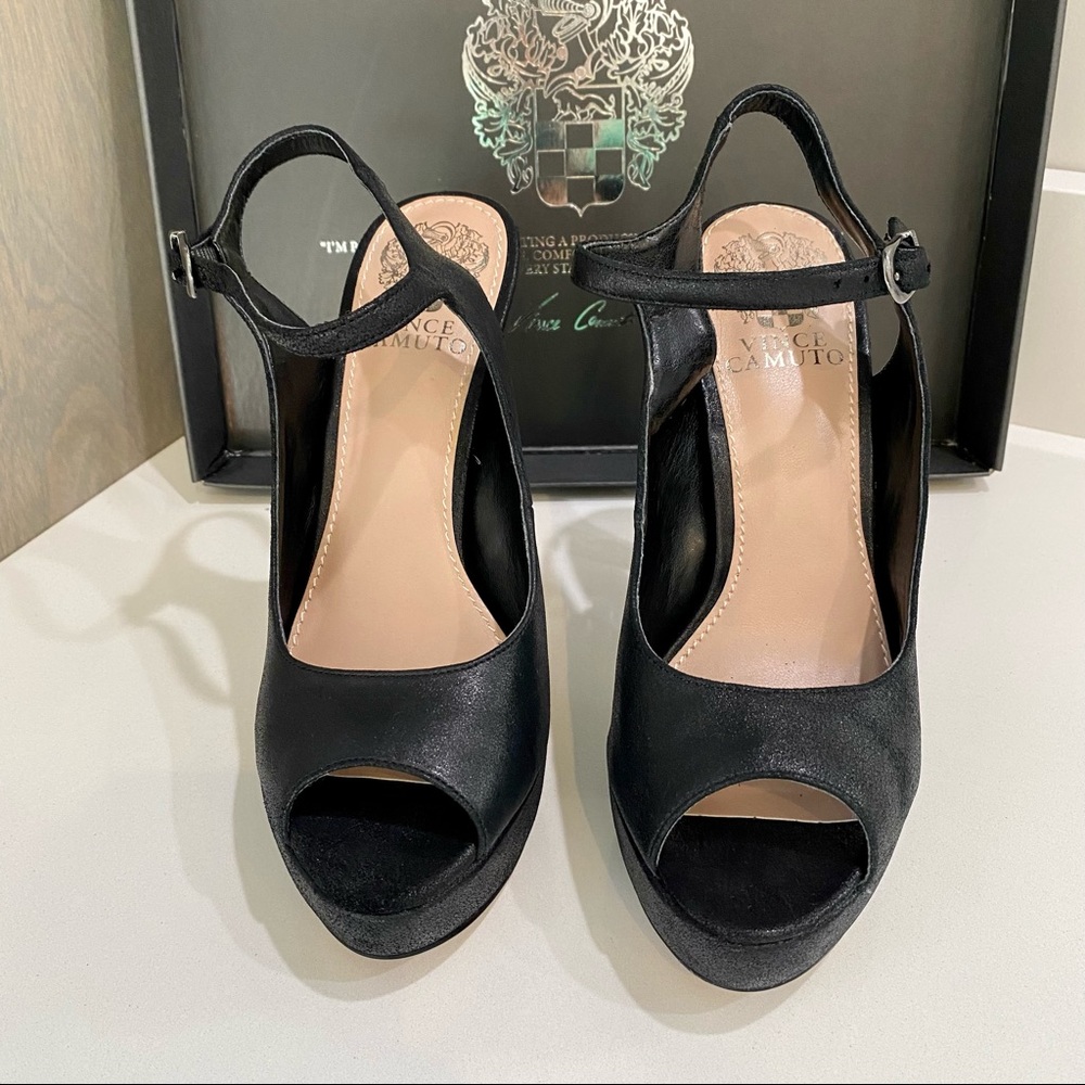 Vince Camuto Black Merkina Platform Heels